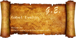 Gabel Evelin névjegykártya